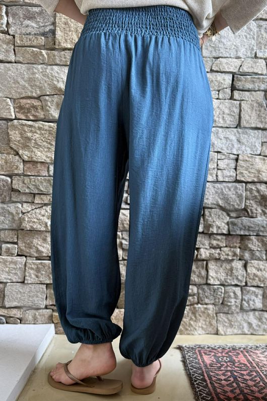 Basso Shirring Genie Pant Deep Teal